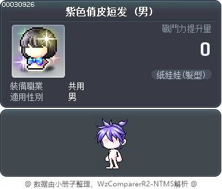 紫色俏皮短发 Tooltip