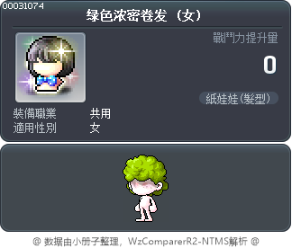 绿色浓密卷发 Tooltip