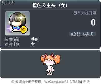 橙色公主头 Tooltip