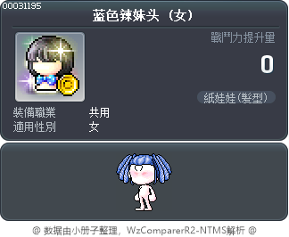 蓝色辣妹头 Tooltip