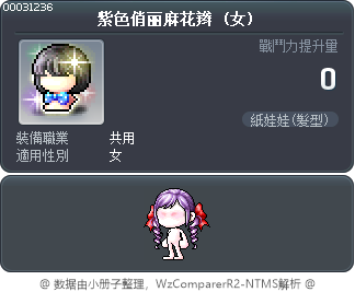 紫色俏丽麻花辫 Tooltip