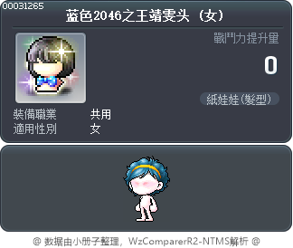 蓝色2046之王靖雯头 Tooltip