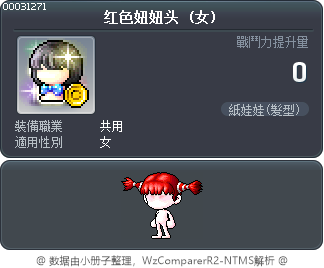 红色妞妞头 Tooltip