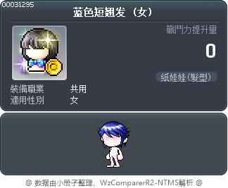蓝色短翘发 Tooltip