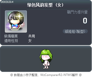 绿色风韵发型 Tooltip