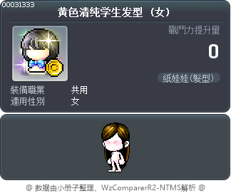 黄色清纯学生发型 Tooltip