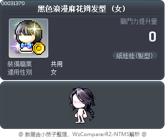 黑色浪漫麻花辫发型 Tooltip