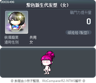 紫色新生代发型 Tooltip