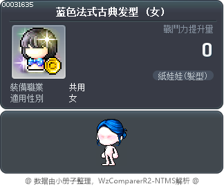 蓝色法式古典发型 Tooltip
