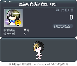 黑色时尚挑染发型 Tooltip