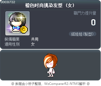 橙色时尚挑染发型 Tooltip