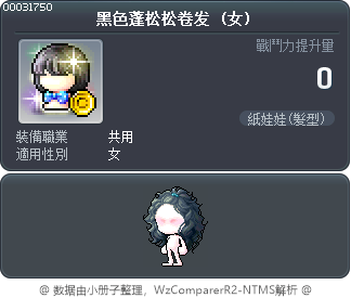 黑色蓬松松卷发 Tooltip