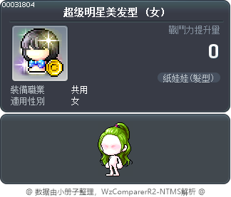 超级明星美发型 Tooltip