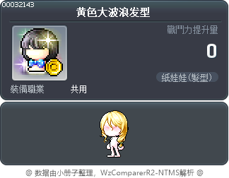 黄色大波浪发型 Tooltip