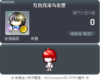红色克洛乌发型 Tooltip