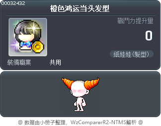 橙色鸿运当头发型 Tooltip