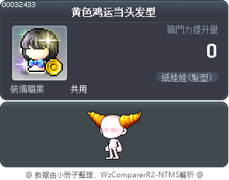 黄色鸿运当头发型 Tooltip