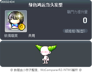 绿色鸿运当头发型 Tooltip