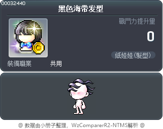 黑色海带发型 Tooltip