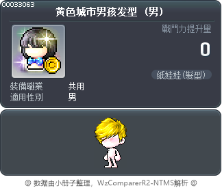 黄色城市男孩发型 Tooltip