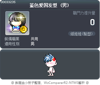 蓝色爱国发型 Tooltip