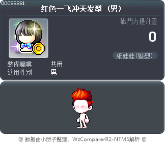 红色一飞冲天发型 Tooltip