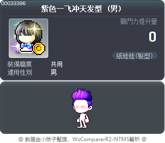 紫色一飞冲天发型 Tooltip