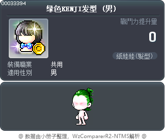 绿色KENJI发型 Tooltip