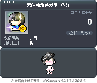 黑色独角兽发型 Tooltip