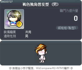 褐色独角兽发型 Tooltip