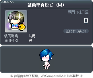 蓝色率真短发 Tooltip