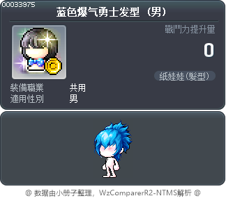 蓝色爆气勇士发型 Tooltip