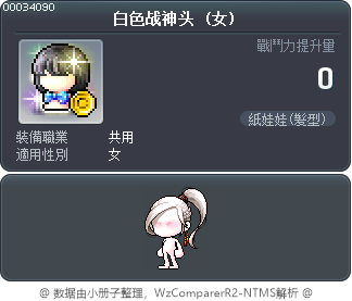 白色战神头 Tooltip