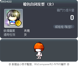 橙色自闭发型 Tooltip
