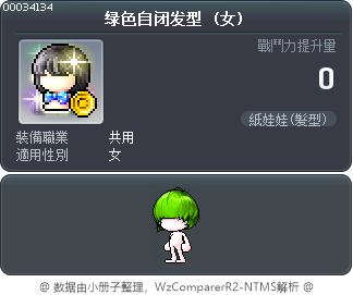 绿色自闭发型 Tooltip