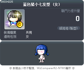 蓝色猪小七发型 Tooltip