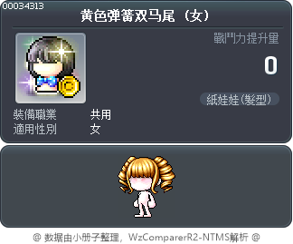 黄色弹簧双马尾 Tooltip