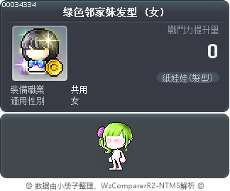 绿色邻家妹发型 Tooltip