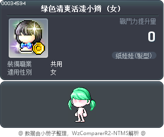 绿色清爽活泼小辫 Tooltip