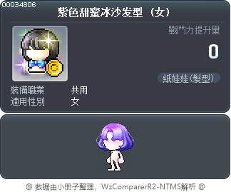 紫色甜蜜冰沙发型 Tooltip