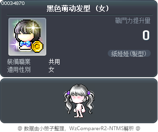 黑色萌动发型 Tooltip