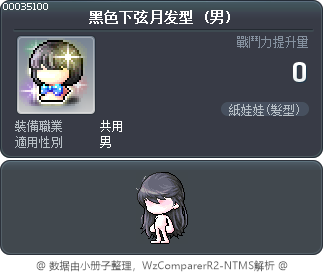 黑色下弦月发型 Tooltip