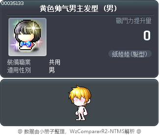 黄色帅气男主发型 Tooltip