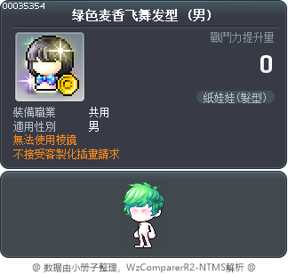 绿色麦香飞舞发型 Tooltip