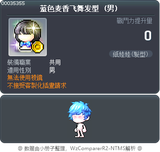 蓝色麦香飞舞发型 Tooltip