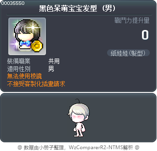 黑色呆萌宝宝发型 Tooltip