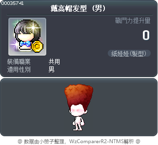 戴高帽发型 Tooltip
