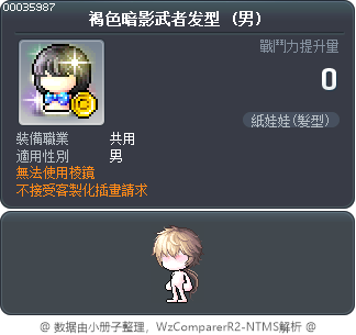 褐色暗影武者发型 Tooltip
