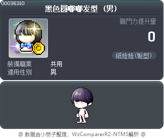 黑色圆嘟嘟发型 Tooltip