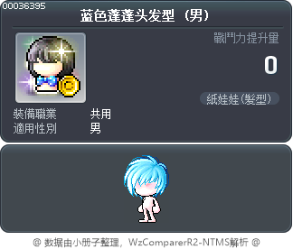 蓝色蓬蓬头发型 Tooltip